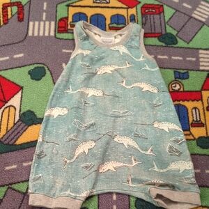 Olivemehandmade🇨🇦 Narwhal Romper Sz. 2-3